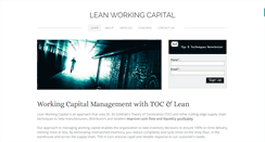 Desktop Screenshot of leanworkingcapital.com